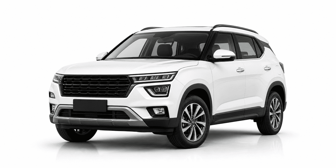 White SUV used as the example vehicle in the sample report.